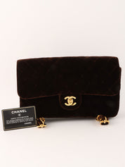 1995 Velvet Classic Flap Backpack, Brown