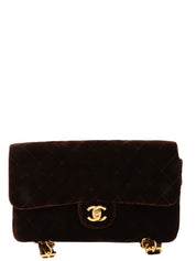 1995 Velvet Classic Flap Backpack, Brown