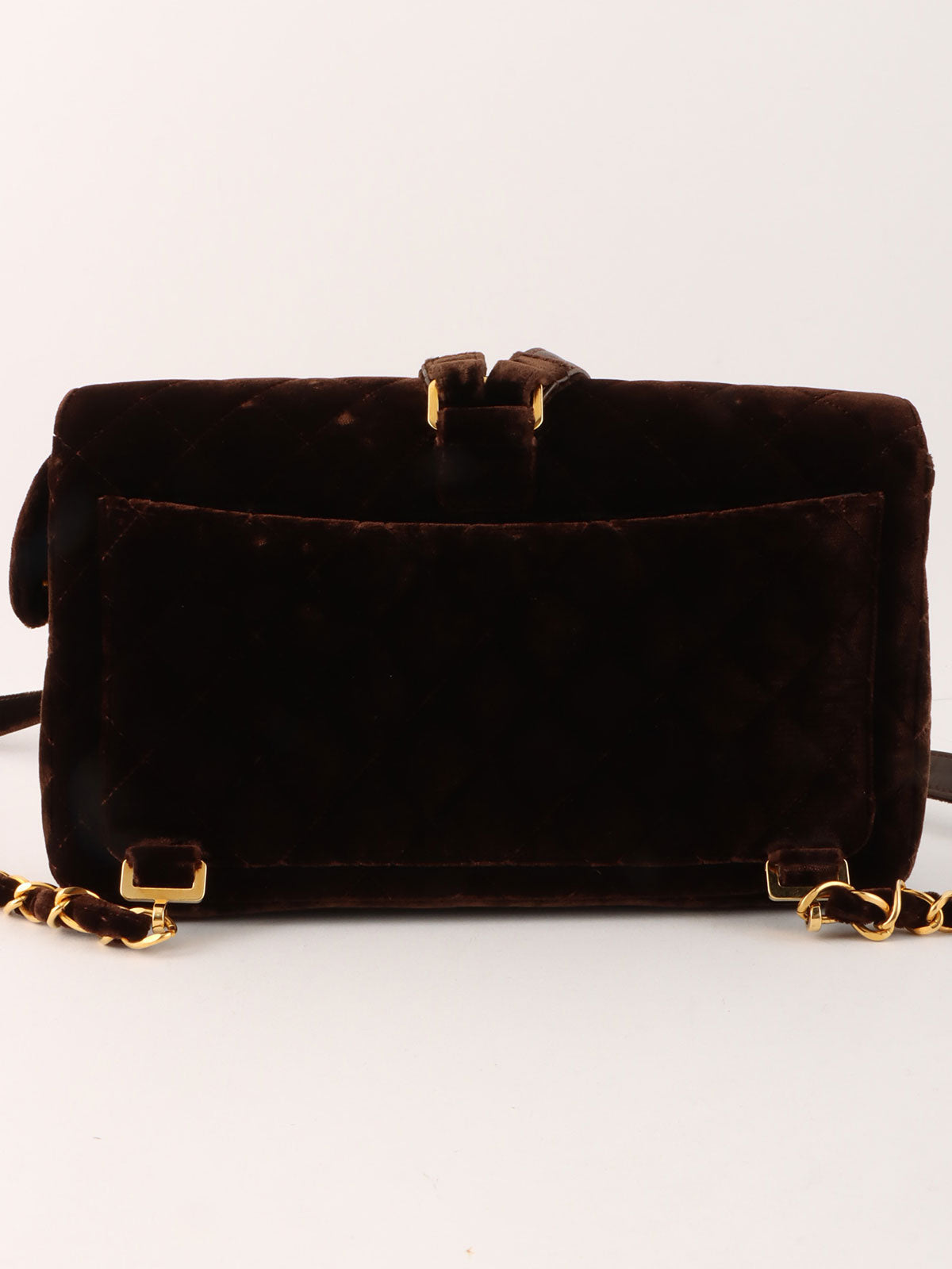 1995 Velvet Classic Flap Backpack, Brown