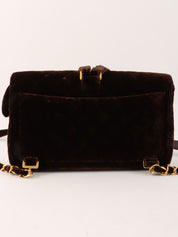 1995 Velvet Classic Flap Backpack, Brown