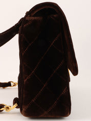 1995 Velvet Classic Flap Backpack, Brown