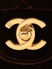 1995 Velvet Classic Flap Backpack, Brown