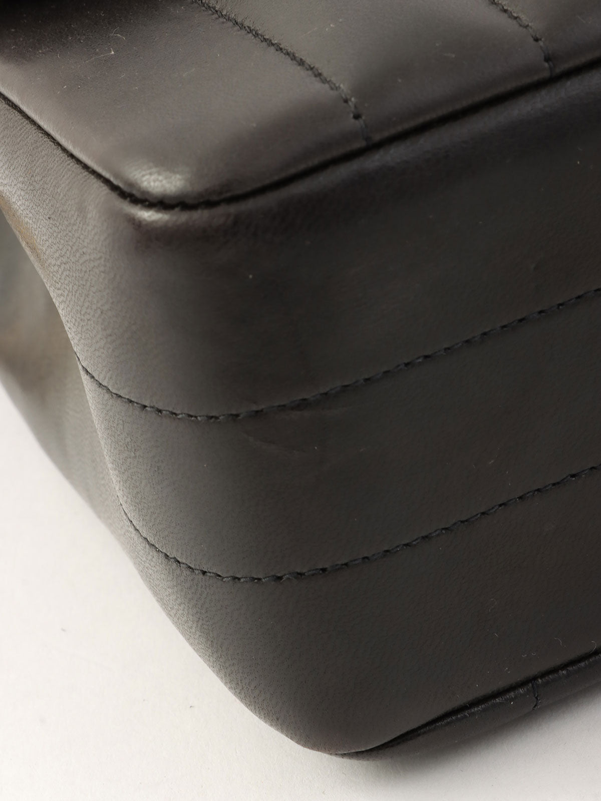 Mademoiselle Stitch CC Turnlock Chain Shoulder Bag, Black, circa 1995