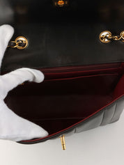 1995年頃製 マドモアゼルステッチCCターンロックチェーンショルダーバッグ ブラック