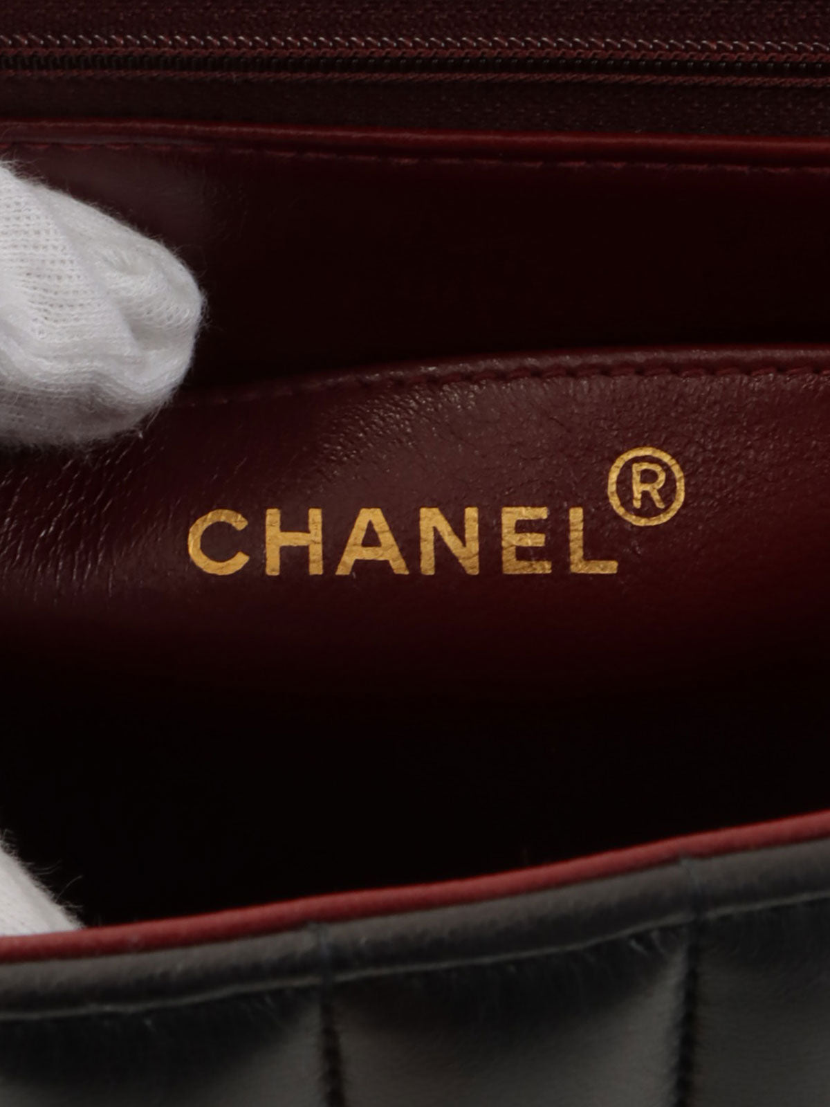 1995年頃製 マドモアゼルステッチCCターンロックチェーンショルダーバッグ ブラック