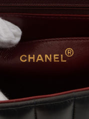 Mademoiselle Stitch CC Turnlock Chain Shoulder Bag, Black, circa 1995