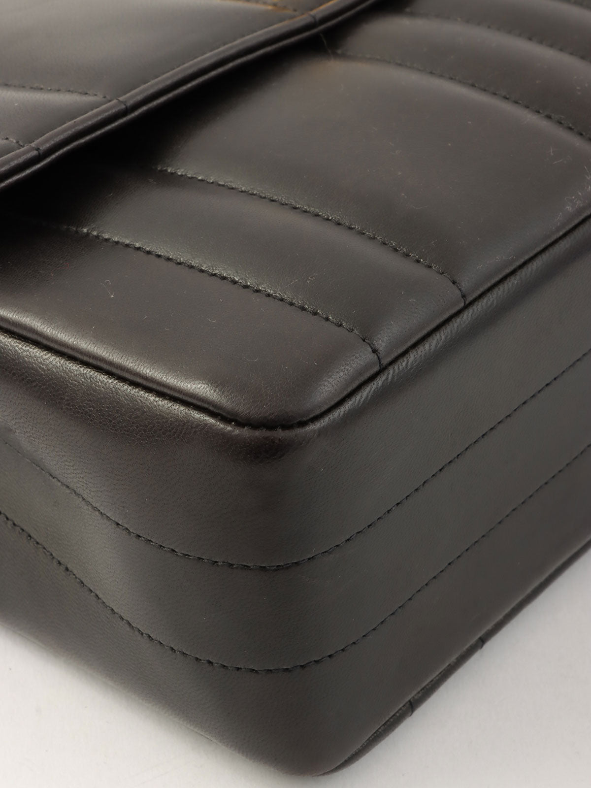 1995年頃製 マドモアゼルステッチCCターンロックチェーンショルダーバッグ ブラック