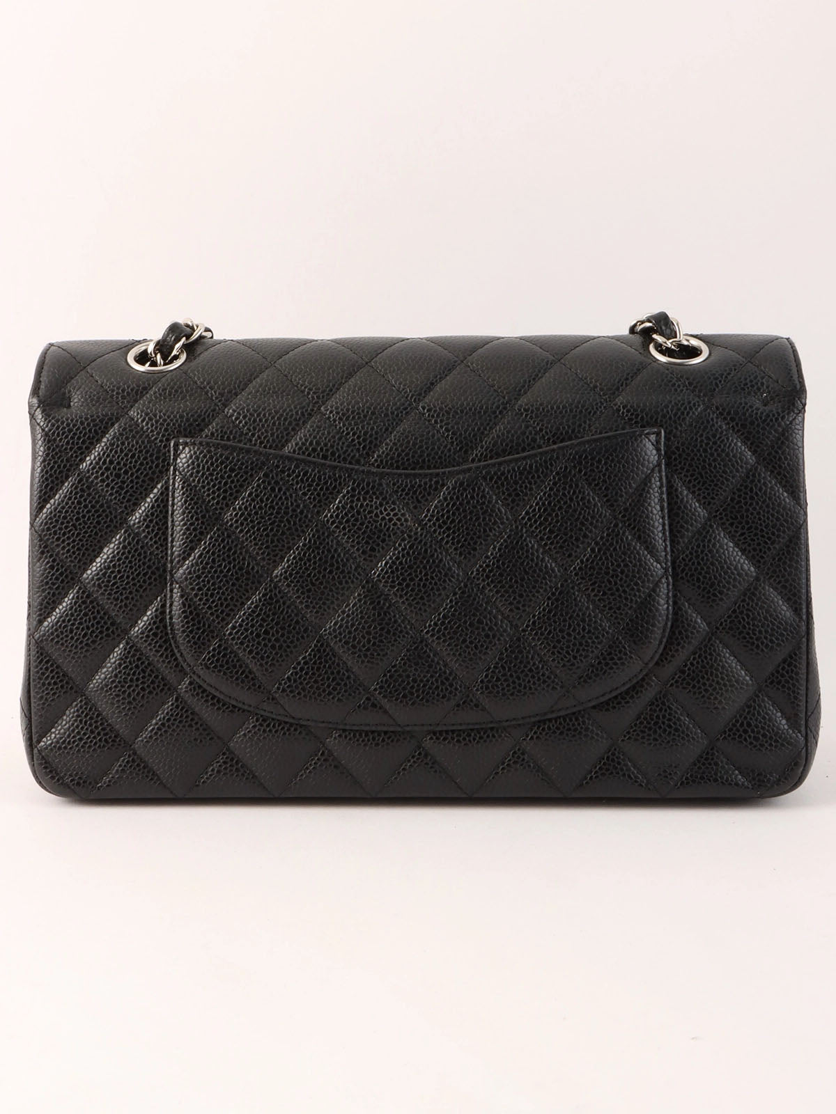 2009 Caviar Skin Classic Flap Chain Bag 25cm Black