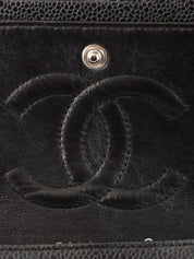 2009 Caviar Skin Classic Flap Chain Bag 25cm Black