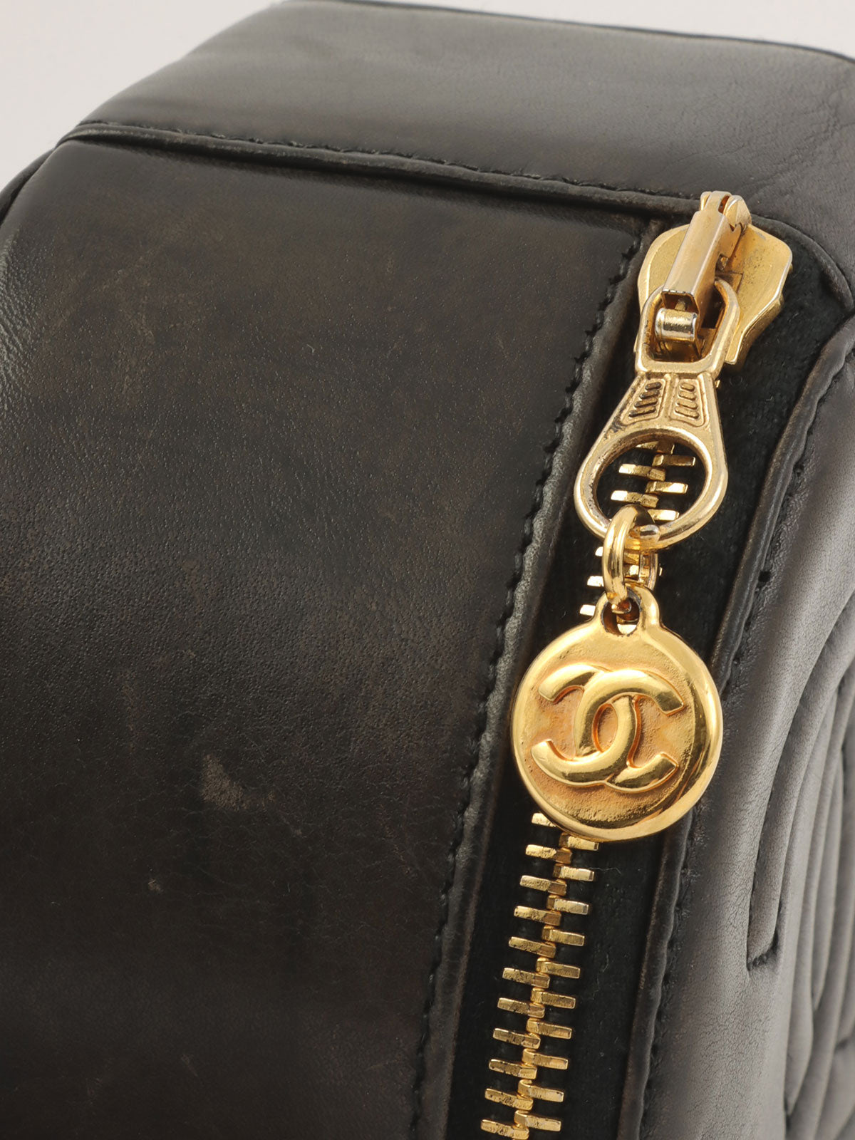 1992年頃製 CCマークステッチジュエリーケース ブラック