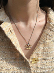 2004 CC Mark Necklace Silver/White