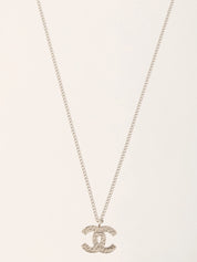 2004 CC Mark Necklace Silver/White