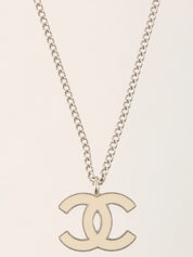 2004 CC Mark Necklace Silver/White