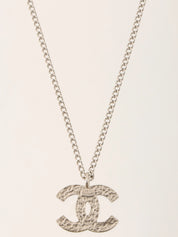 2004 CC Mark Necklace Silver/White