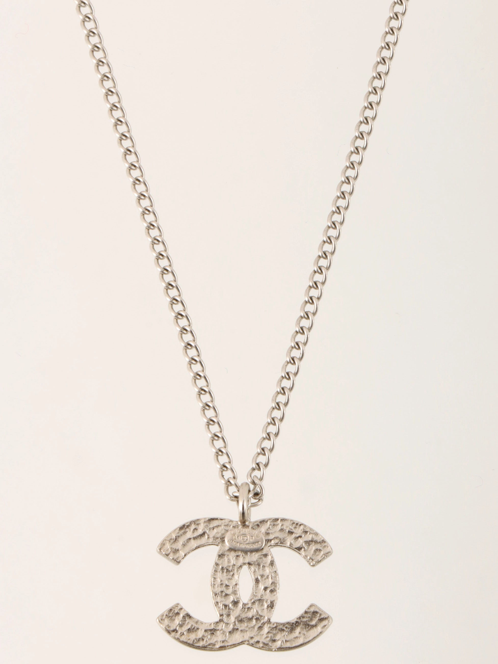 2004 CC Mark Necklace Silver/White