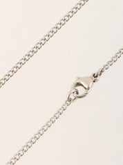 2004 CC Mark Necklace Silver/White