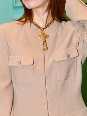 1994年製 クロスドットCCマークスウィングベルロングネックレス ゴールド