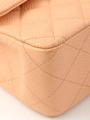 2003年頃製 キャビアスキンクラシックフラップチェーンバッグ25cm ピンクベージュ