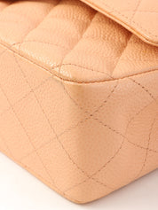 2003年頃製 キャビアスキンクラシックフラップチェーンバッグ25cm ピンクベージュ