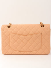 2003年頃製 キャビアスキンクラシックフラップチェーンバッグ25cm ピンクベージュ