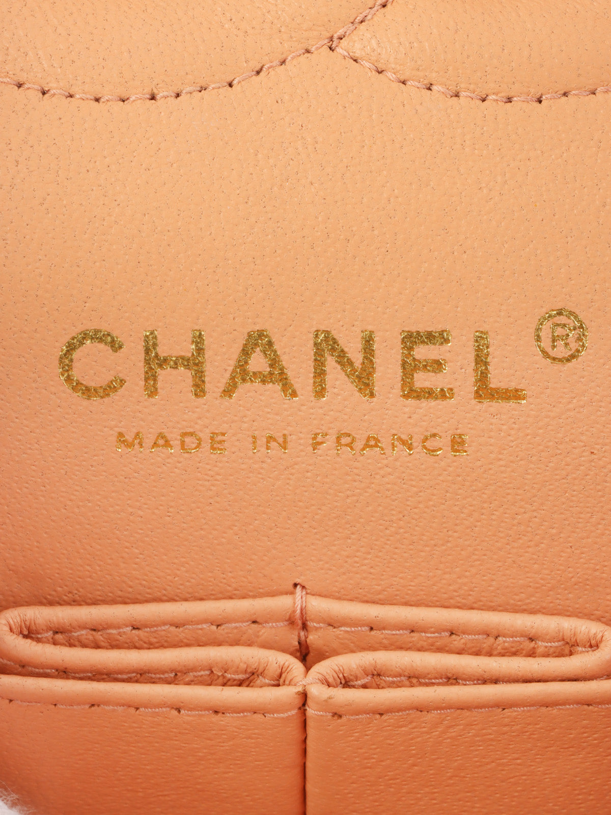 2003年頃製 キャビアスキンクラシックフラップチェーンバッグ25cm ピンクベージュ