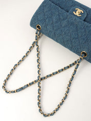 1998年頃製 デニムクラシックフラップチェーンバッグ25cm インディゴ