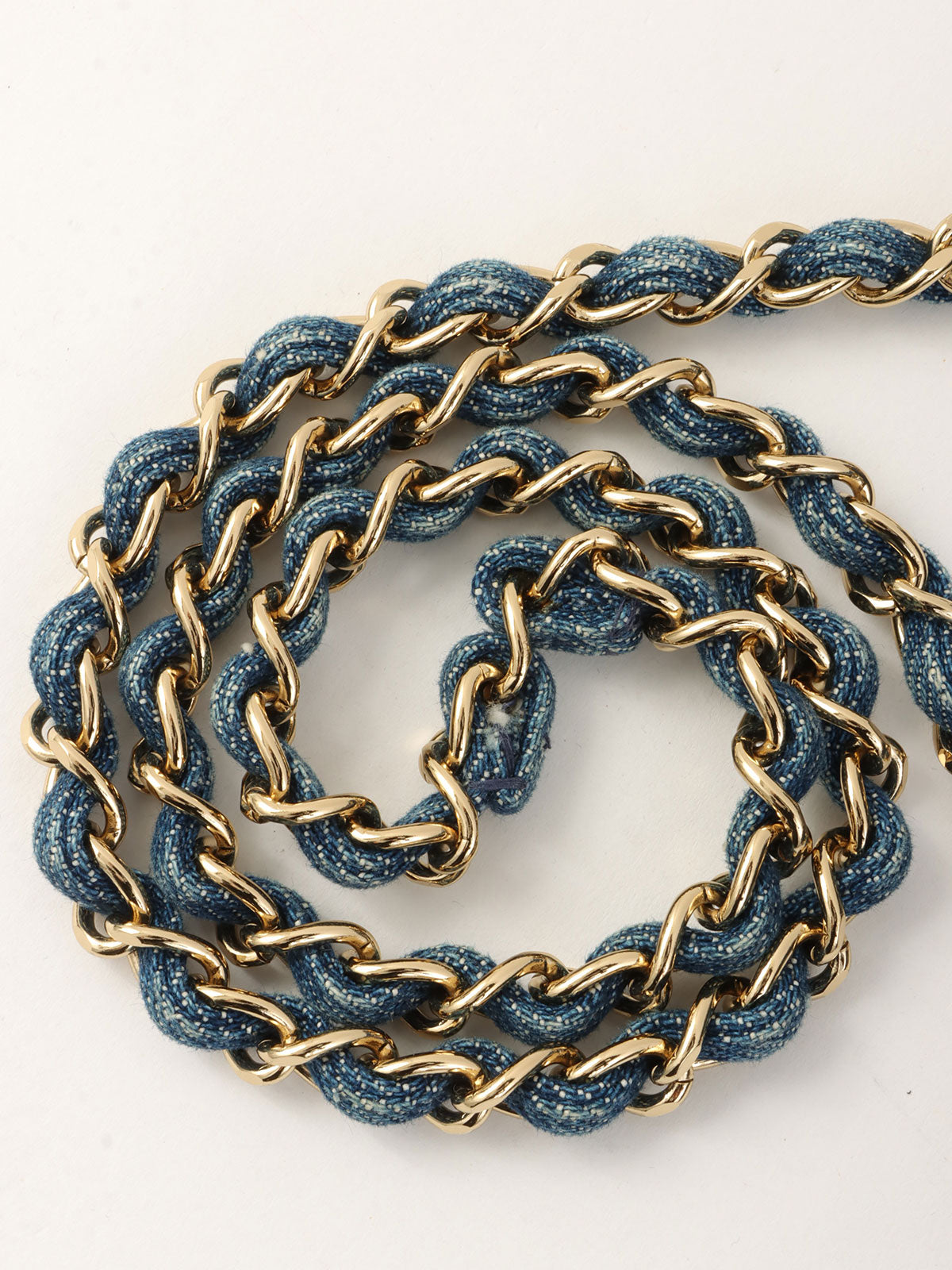 1998年頃製 デニムクラシックフラップチェーンバッグ25cm インディゴ