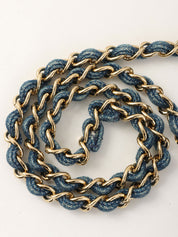 1998年頃製 デニムクラシックフラップチェーンバッグ25cm インディゴ