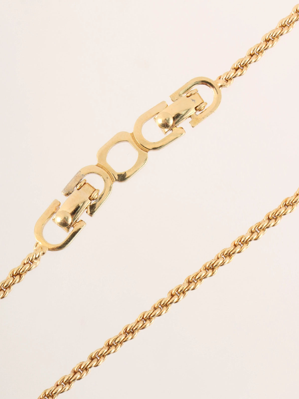 パールラインストーンデザインネックレス ゴールド/ホワイト