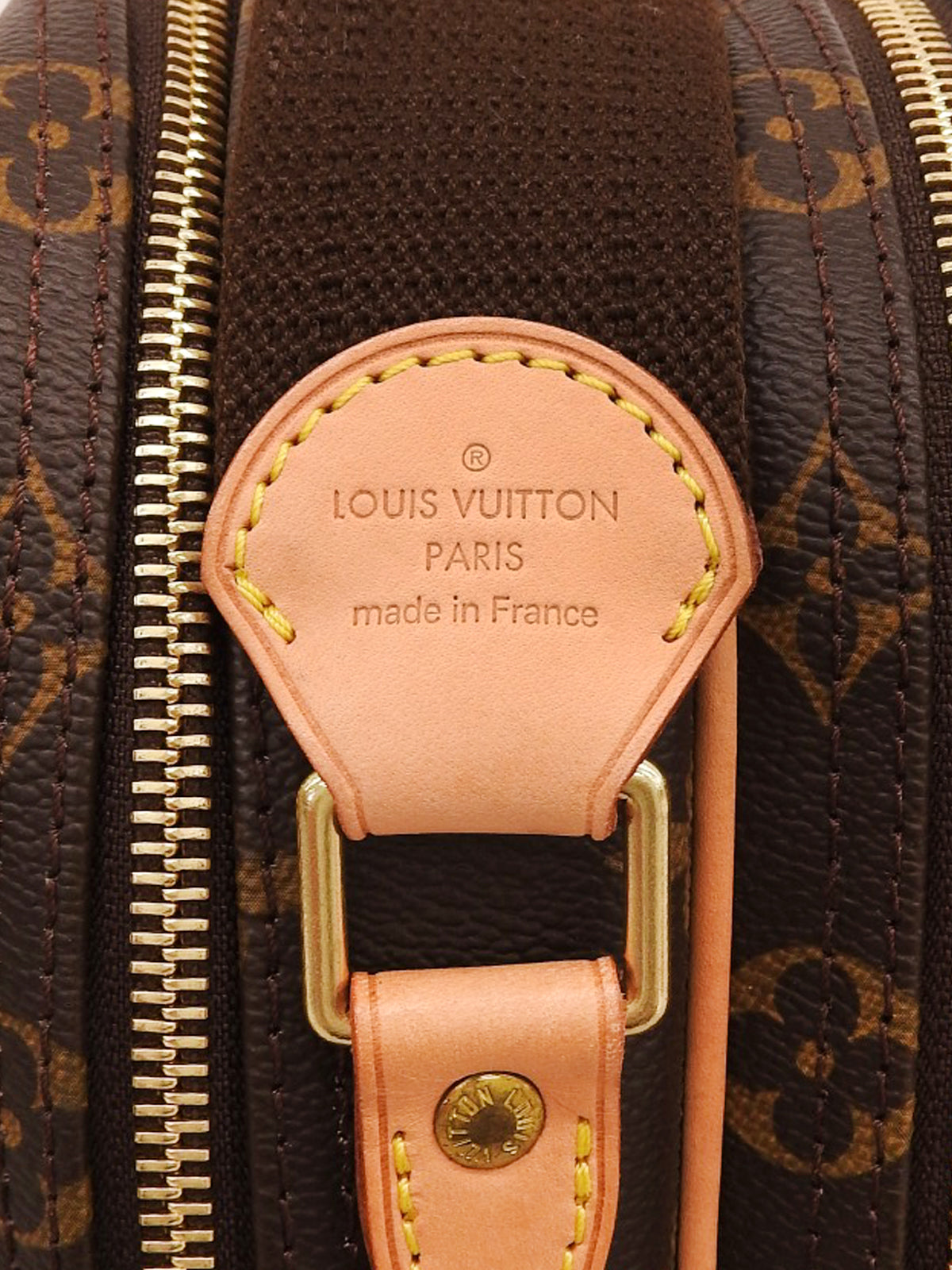 2009年製 キャンバスモノグラムリポーターPM ブラウン