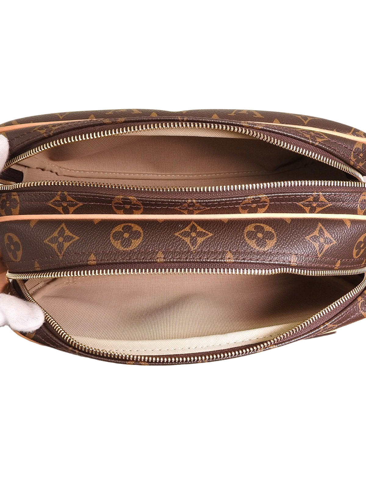 2009 Canvas Monogram Reporter PM Brown