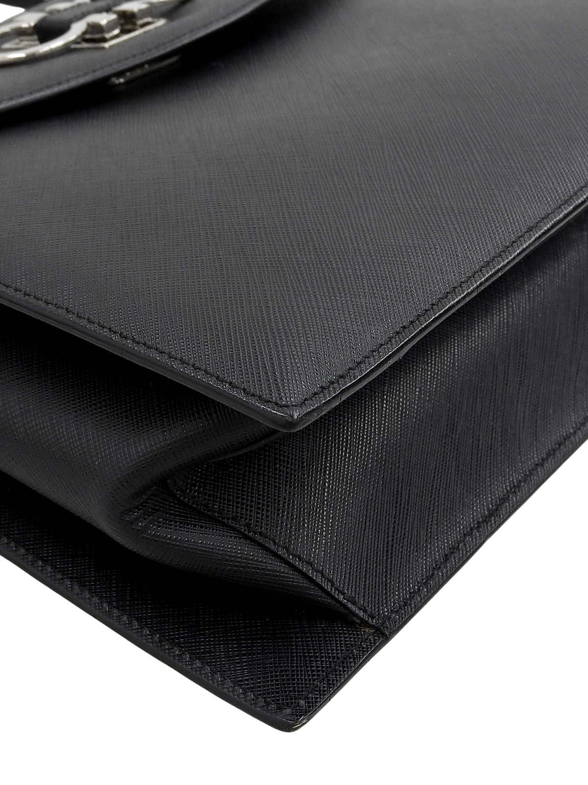 ガンチーニプレート2wayバッグ ブラック