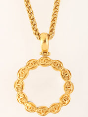 1995 Loupe Edge CC Mark Long Necklace Gold