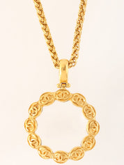 1995 Loupe Edge CC Mark Long Necklace Gold