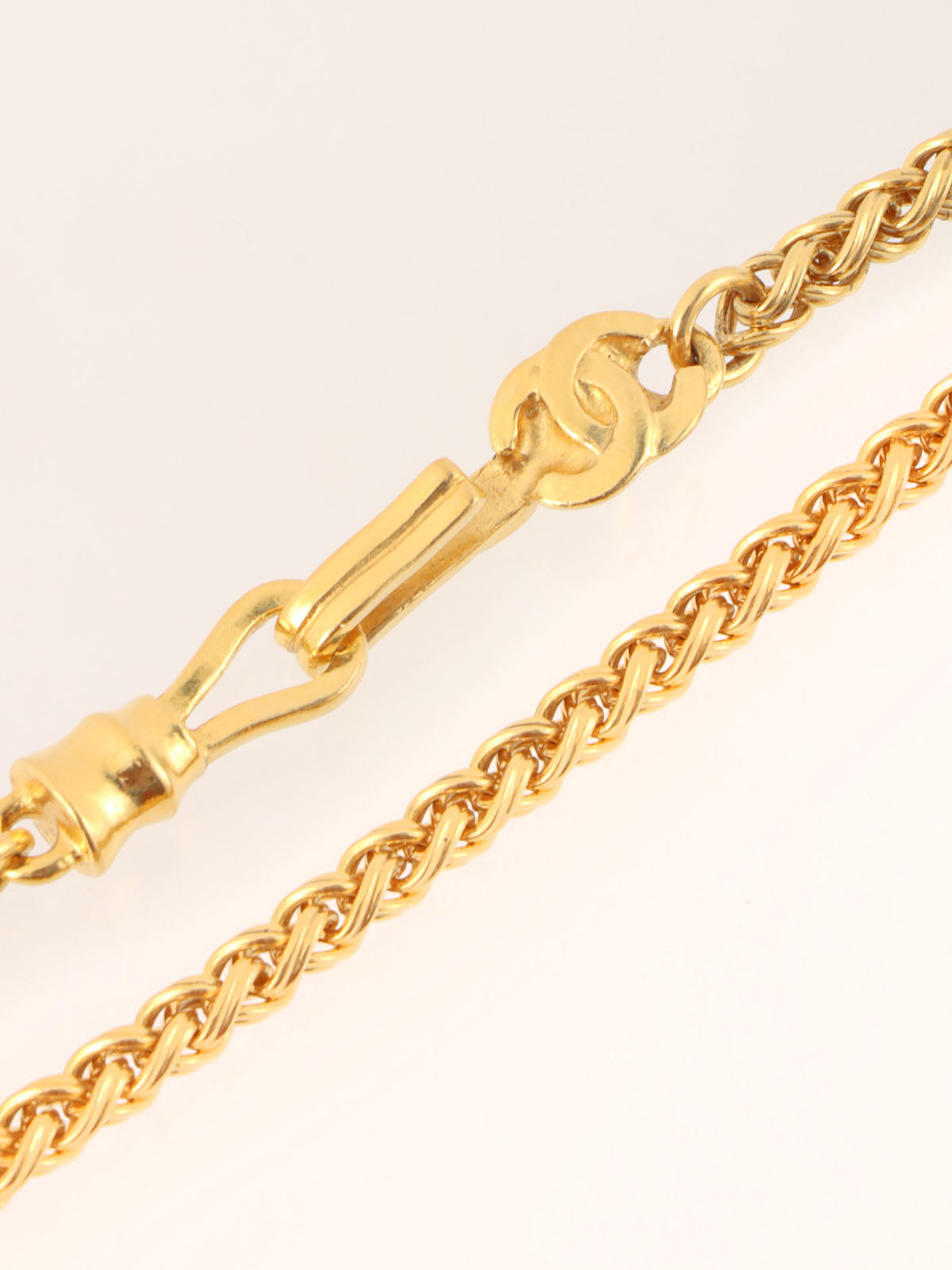1995 Loupe Edge CC Mark Long Necklace Gold