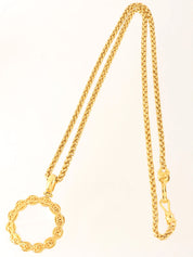 1995 Loupe Edge CC Mark Long Necklace Gold