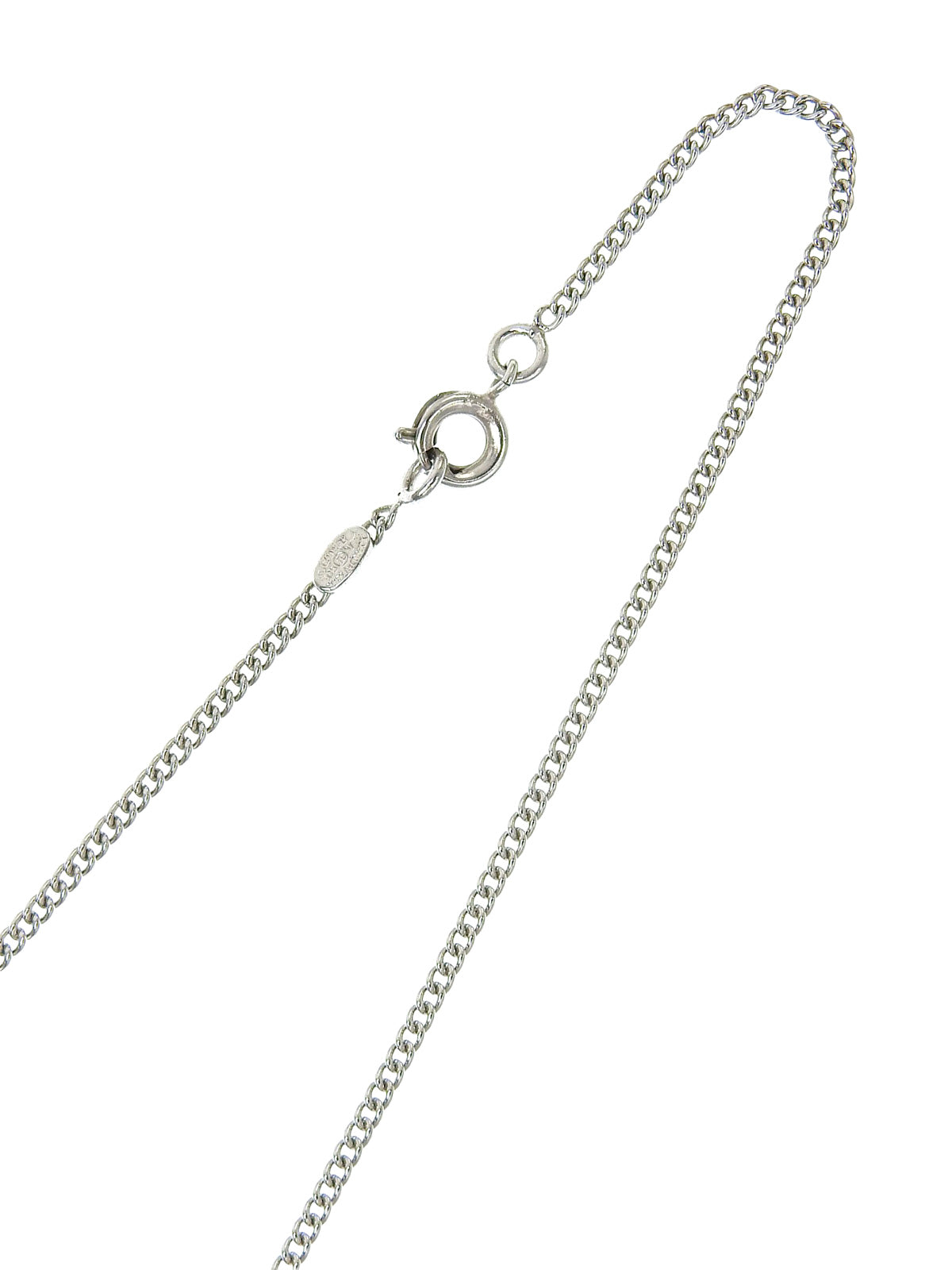 2005年製　CCマークプレートネックレス　シルバー／アイボリー