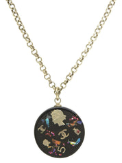 2006年製 ラウンドマルチモチーフネックレス ブラック/マルチ