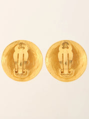 1996年製　ラウンドデザインCCマークイヤリング　ゴールド