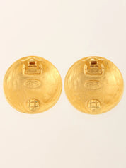 1996年製　ラウンドデザインCCマークイヤリング　ゴールド