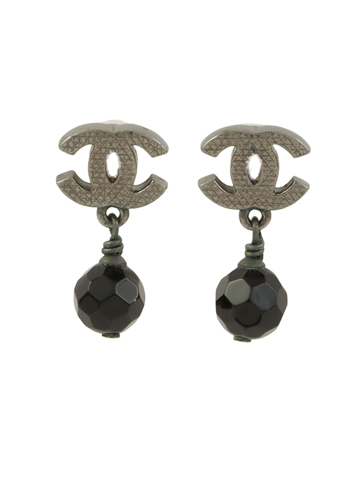 2014年製 CCマークスウィングストーンピアス ガンメタル/ブラック