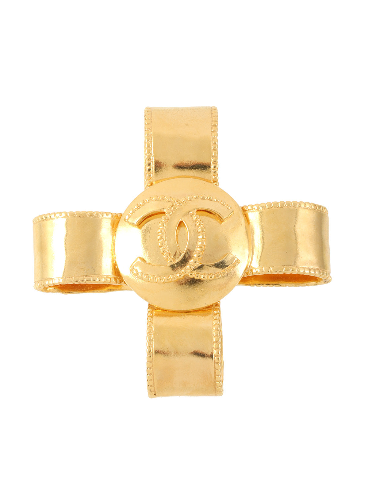 1997年製 クロスCCマークモチーフブローチ ゴールド