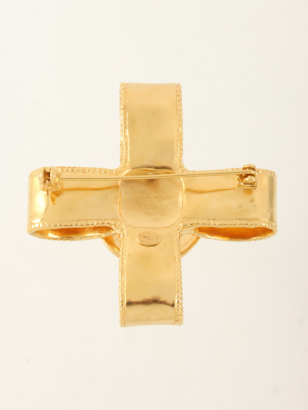 1997年製 クロスCCマークモチーフブローチ ゴールド