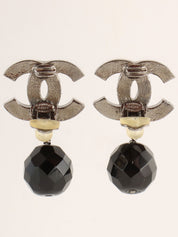 1999 CC Mark Swing Bijou Earrings Silver/Black