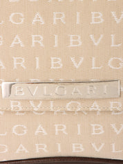 ロゴマニアショルダーバッグ ベージュ/ダークブラウン