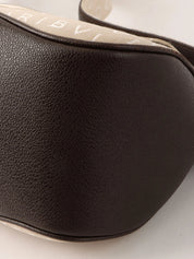 ロゴマニアショルダーバッグ ベージュ/ダークブラウン