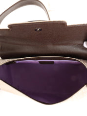 ロゴマニアショルダーバッグ ベージュ/ダークブラウン