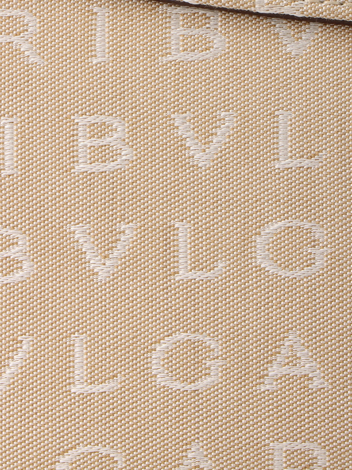 ロゴマニアショルダーバッグ ベージュ/ダークブラウン