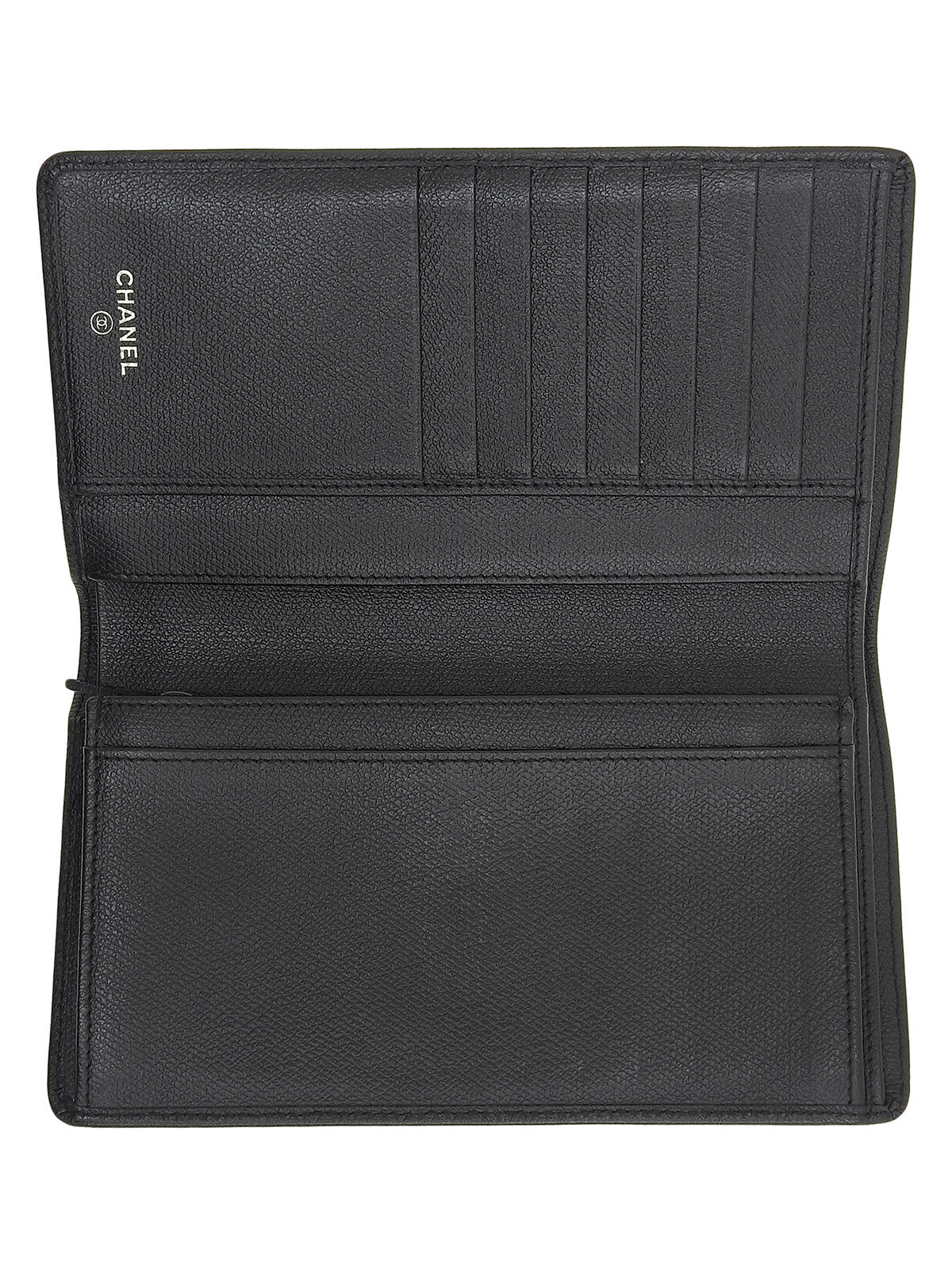2005 CC mark plate long wallet black