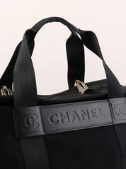 2004 Sports Line Wool Nylon Combination Logo Boston Bag, Black